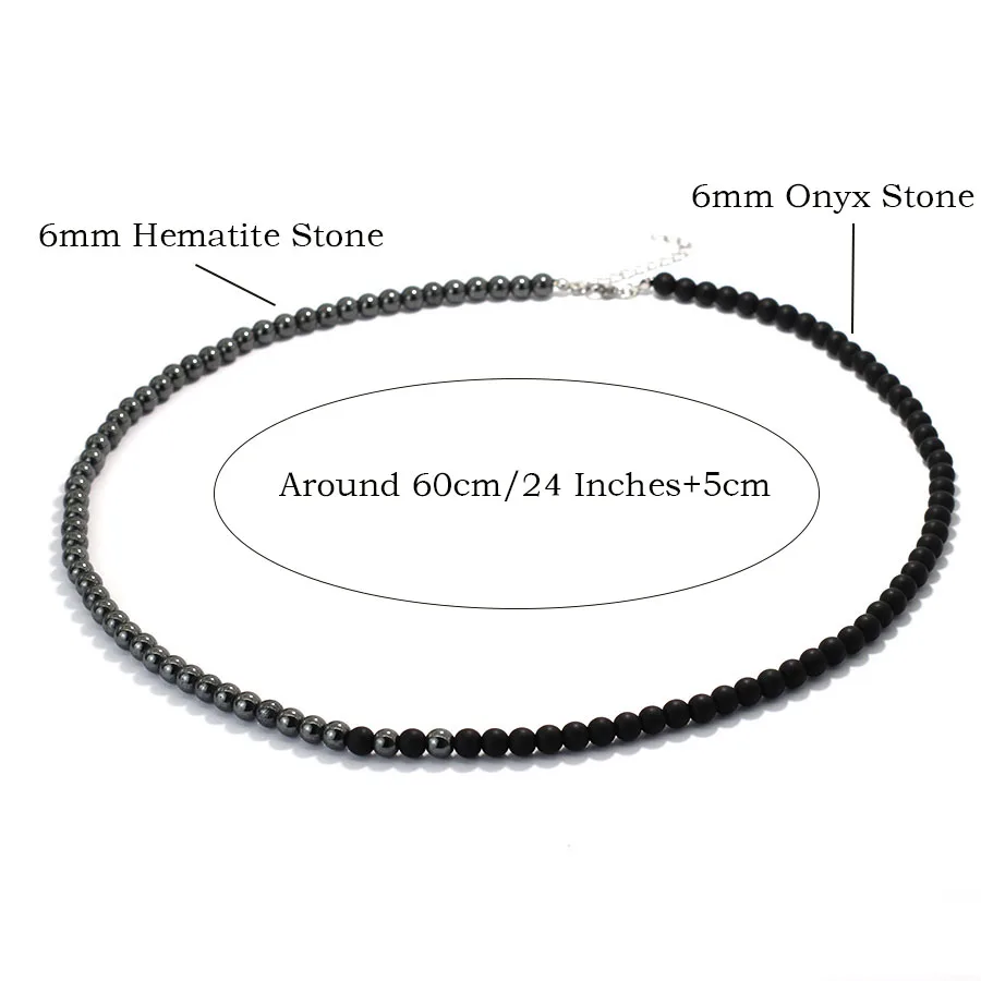 Stainless Steel Tiger Eyes Necklace for Men