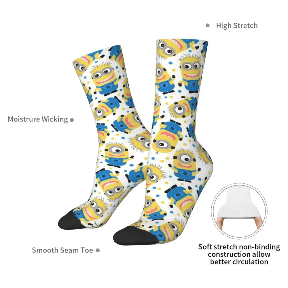 Custom Cool Print M- Minions Cartoon Socks for Women Men Stretchy Summer Autumn Winter M- Minions Bananas Crew Socks 227 S1bd029bffdc44de49f20621a22ac9a18B