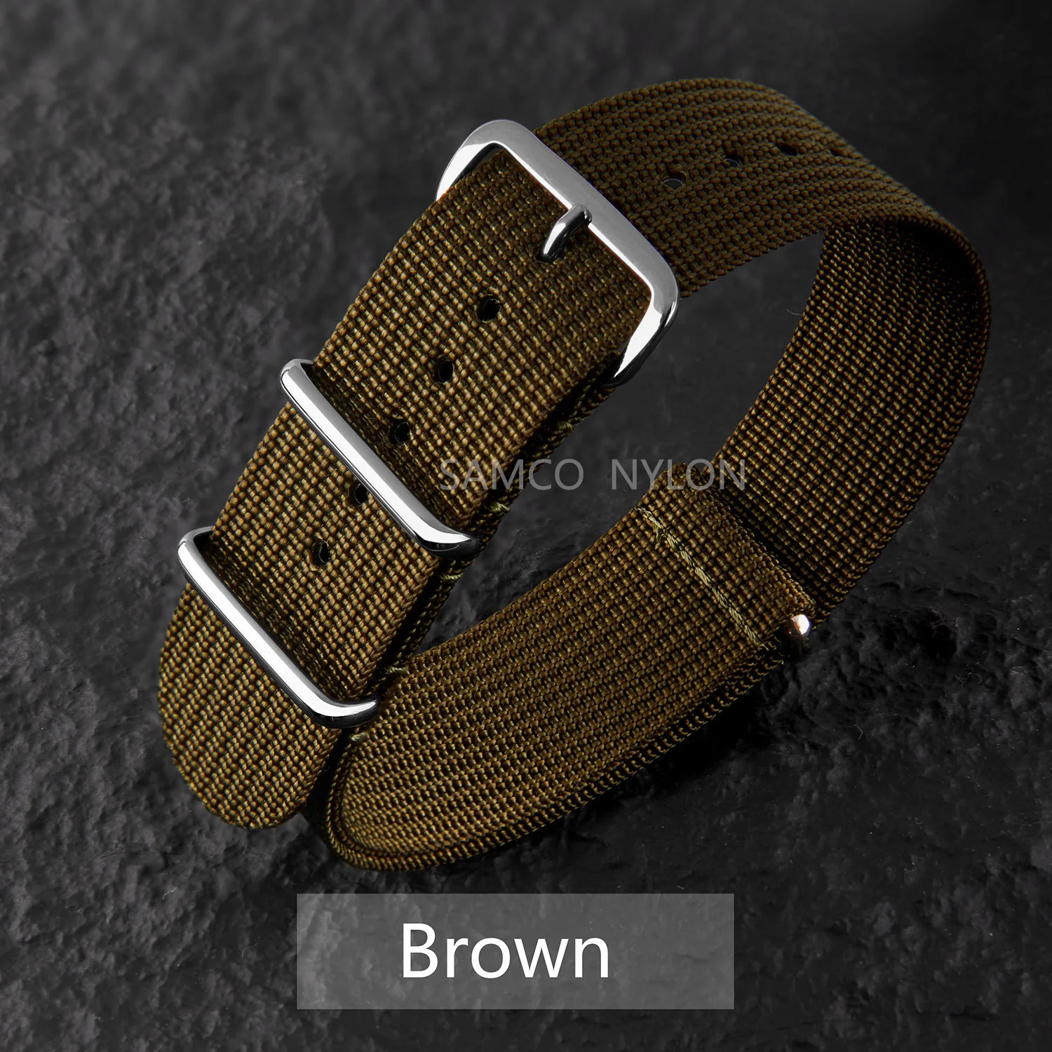 Comfortable Ribbed Nylon Watch Strap - Military-Inspired Washable Band for Men