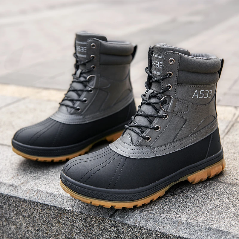 Men Winter Boots Warm Waterproof Snow Men Waterproof Winter Boots
