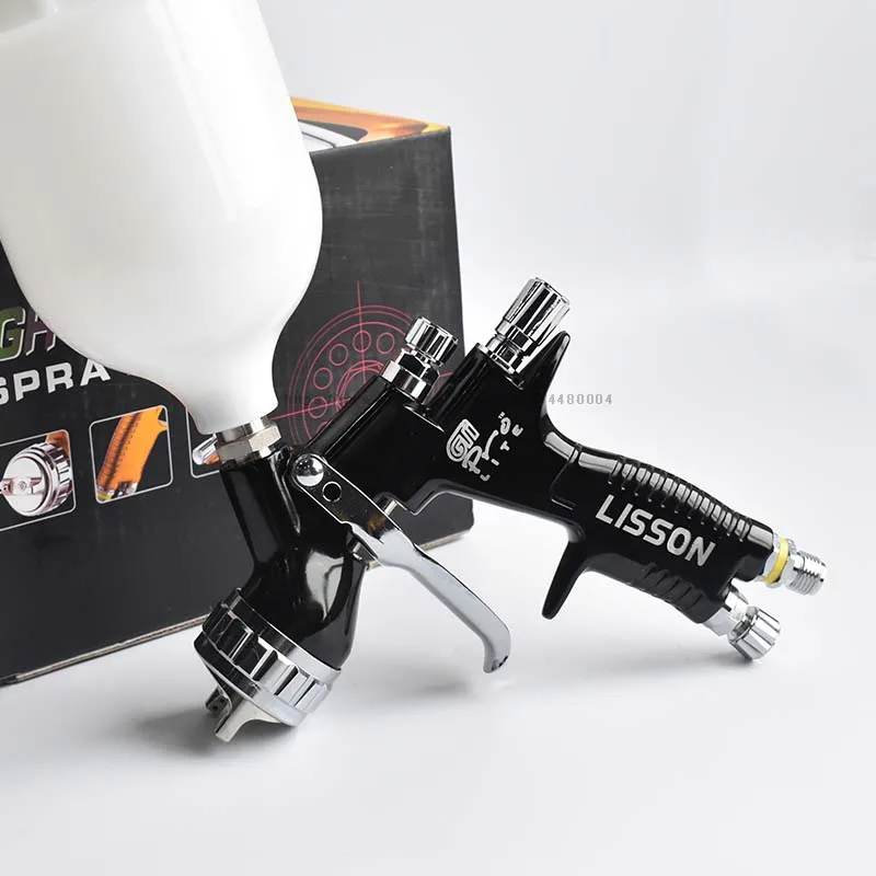 LVLP Gravity Spray gun R500 manual Paint Spray gun1.3mm Nozzle 600CC Cup  Air spray gun with Spray gun Accessories - AliExpress