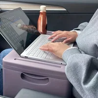 Sturdy and Durable Folding Lap Desk with Extra Storage Space and Dividers, Perfect Laptop Desk and Serving Tray for Bed 2