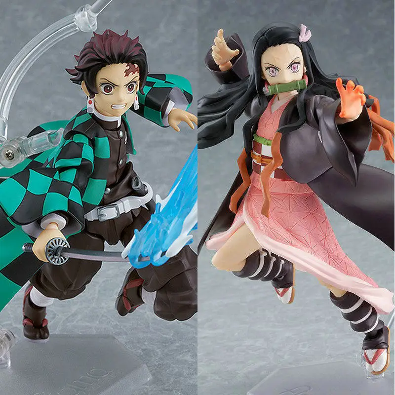 Figura de Anime Figma Demon Slayer: Kimetsu No Yaiba Tanjiro Kamado 498 Nezuko Kamado 508, juguete para decoración de coche y escritorio, regalo