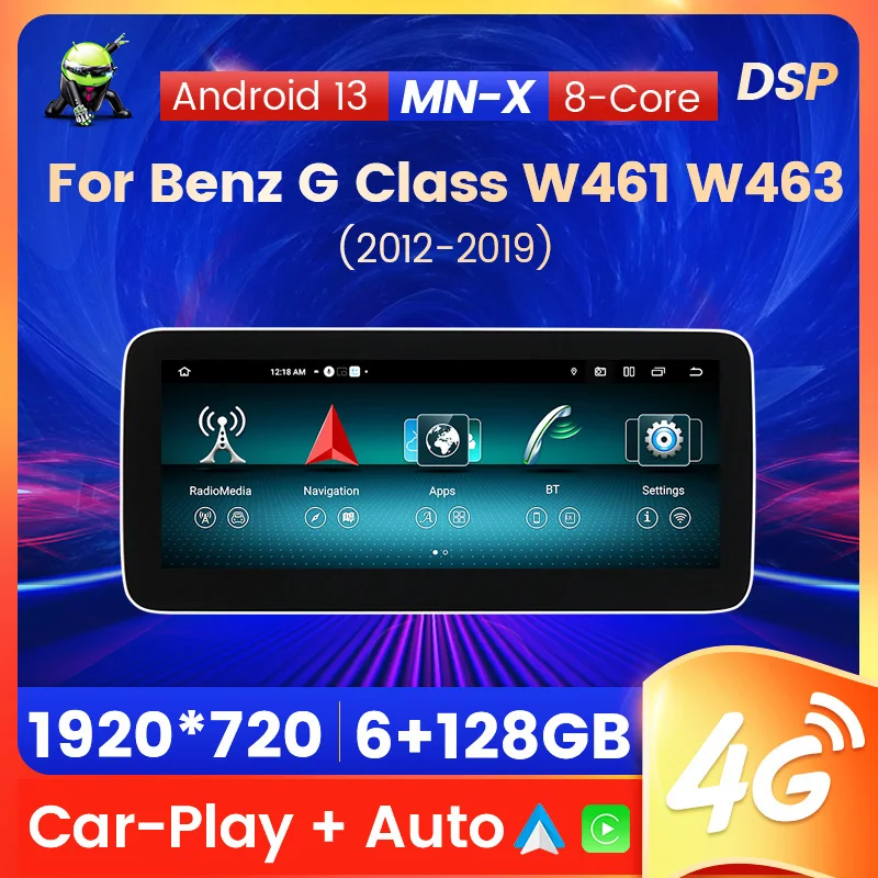

2Din Car Radio Wireless Carplay Android AUTO For Mercedes-Benz G-Class W461 W463 G350 G400 G500 G63 G65 6+128G Multimedia Player