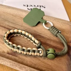 Handwoven Adjustable Universal Lanyard Wrist Strap for Outdoor Sports - Durable and Anti - Drop Design (Military Green)