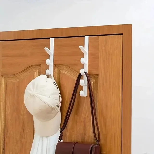 Cintre de porte en plastique pour chambre à coucher, porte-vêtements, crochets d'organisation, porte-sac à main pour sacs, rangement à la maison, 1PC, R64.T1 2