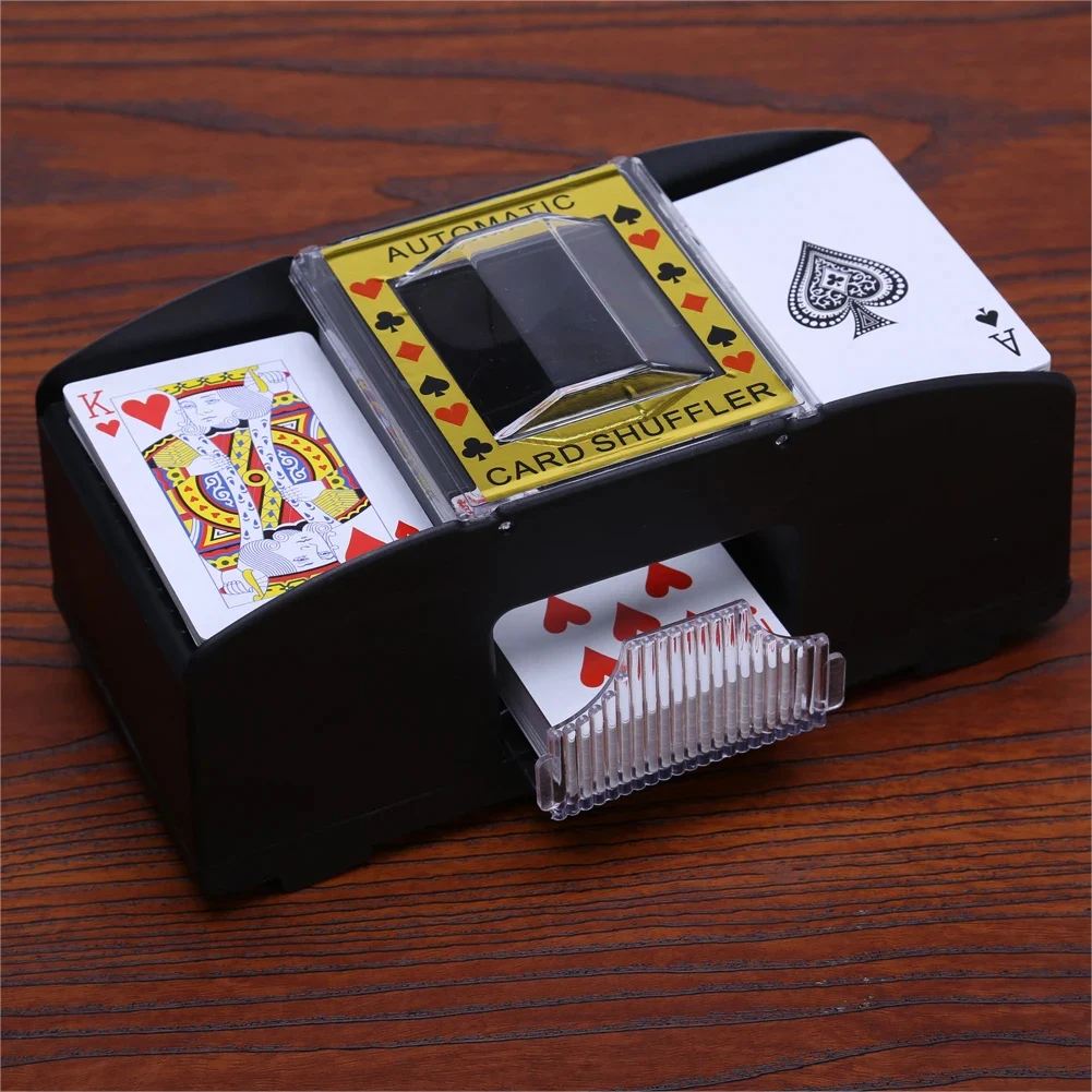 Automatic Card Shuffling Machine 1/2 Decks Electric Poker Card Shuffler USB Battery-Operated Shuffler for Games Home Party