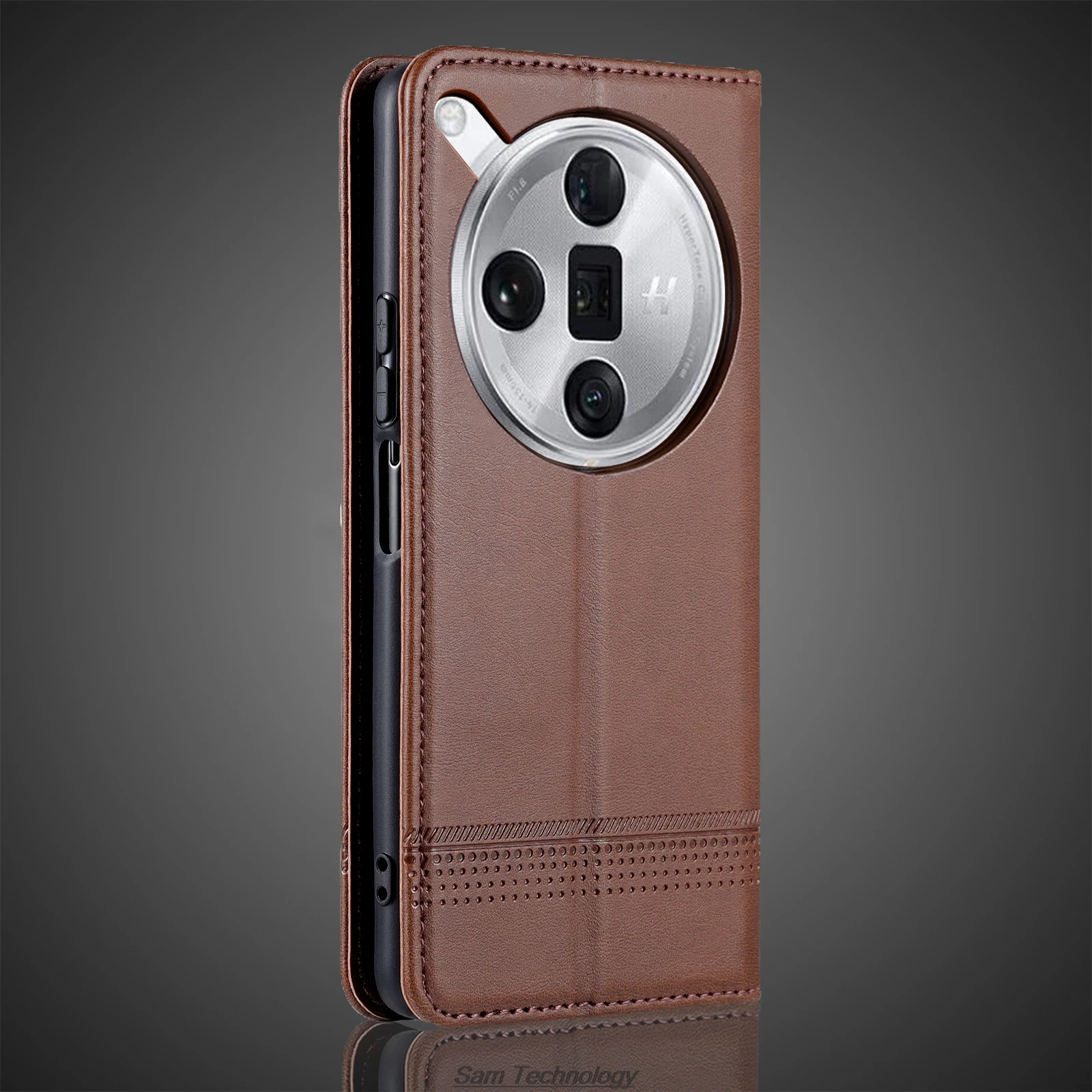 Premium Magnetic Leather Flip Cover – Deluxe Protective Case