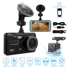 

Dash Cam WDR Car DVRS Dashcam Camera Video Recorder Dual Lens HD 1080P Auto Digital 4'' IPS Touch Screen DVR Camera G-Sensor