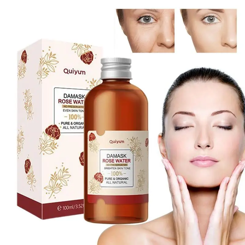 100ml Rose Pure Dew Damask Rose Water Rosehip Essential Oil Natural Pure Oil Essential Oils Hydrosol Facial Toner face toner