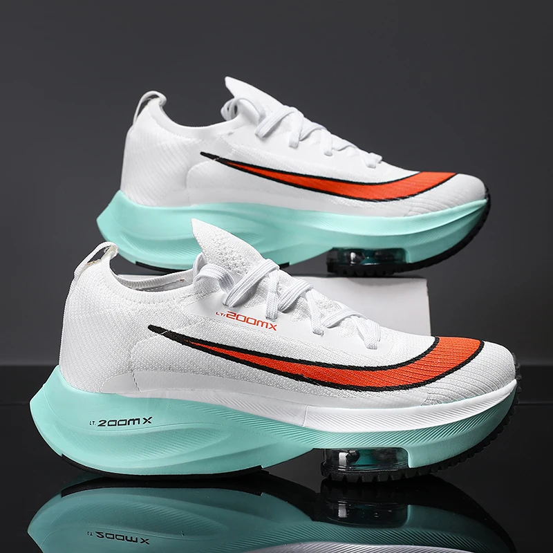 Professional Carbon Board Air Cushion Running Shoes Marathon Ultra Lightweight Sports Shock Absorber Men's and Women's Shoes