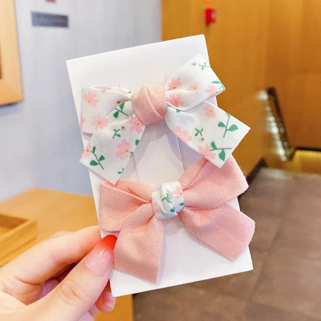 2022 New Bow Headgear Cute Sweet Little Girl Hair Accessories Summer Girls Net Red Clips Baby Hairpins Children Hair Clips Gifts E5