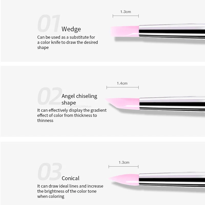 5Pcs/Set Silicone Nail Art Pen Brush UV Gel Polish Tip 3D Image DIY Dotting Polish Brushes Sculpture Pen DIY Manicure Tool 2