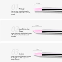 5Pcs/Set Silicone Nail Art Pen Brush UV Gel Polish Tip 3D Image DIY Dotting Polish Brushes Sculpture Pen DIY Manicure Tool 2