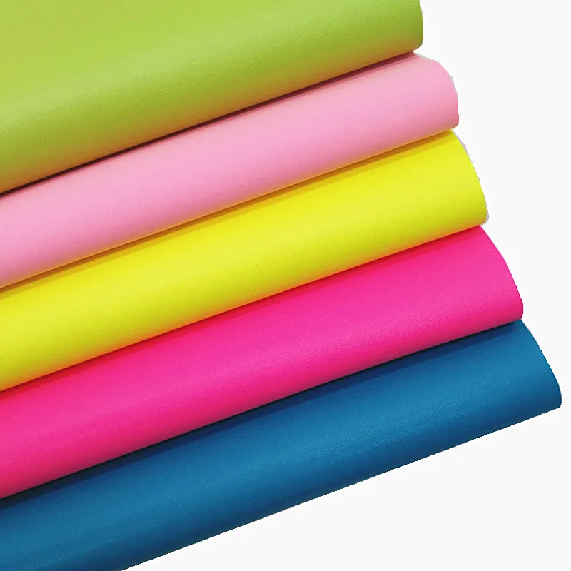 Neon Colors Synthetic Leather Fabric Sheets Summer Faux