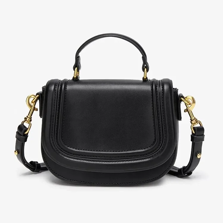 New Fashion Women's Shoulder Bag Classic Simple Solid Color Exquisite Crossbody Bag Leisure Commuter Clamshell Leather Bag