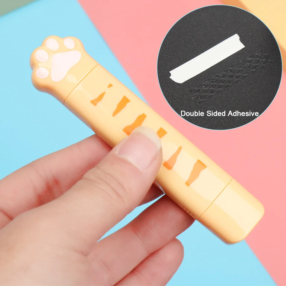 Lovely Scrapbooking Decor 2 in 1 Refillable Correction Tape Double Sided Adhesive Dots Stick Roller Glue Tape Dispenser