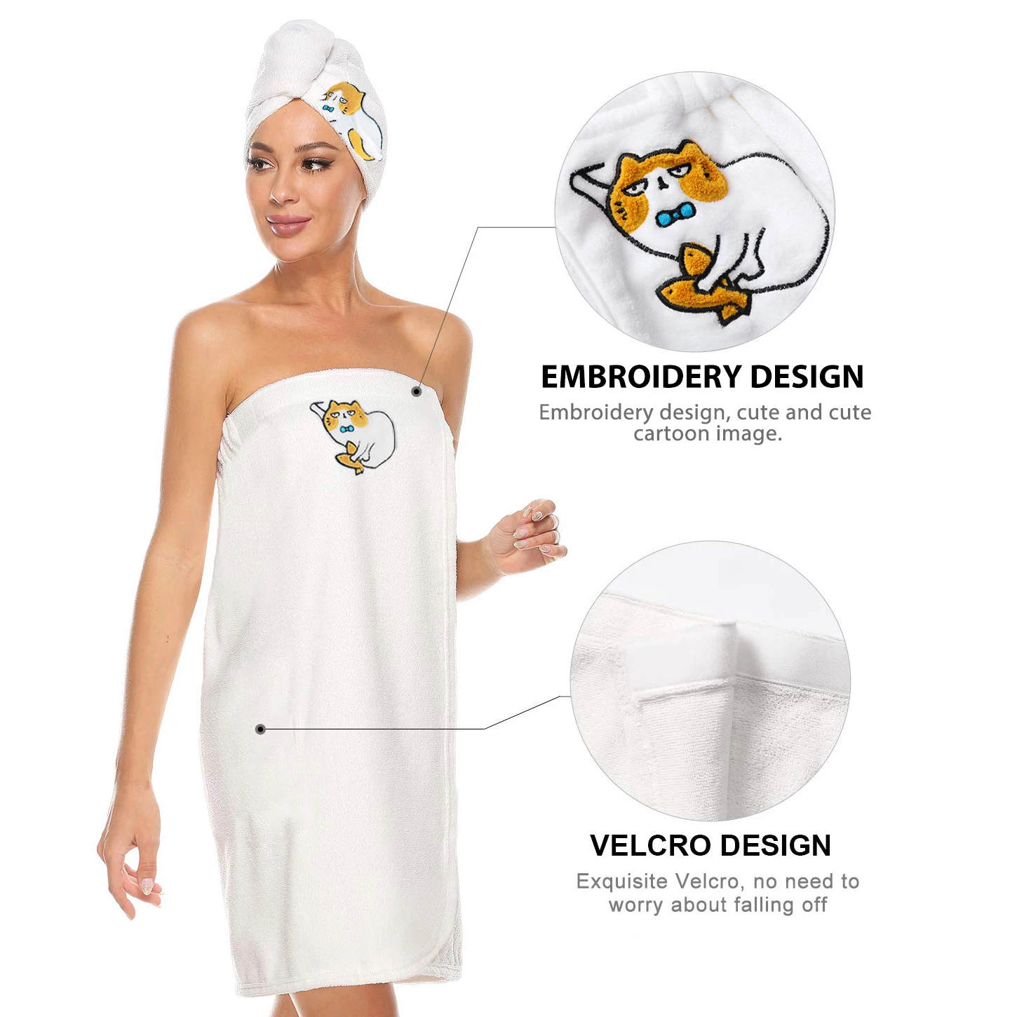 Bath Wrap Towel and Hair Drying Towel Kit,Spa Bath Body Wrap Skirt for Women,Quick Dry Microfibre for Shower