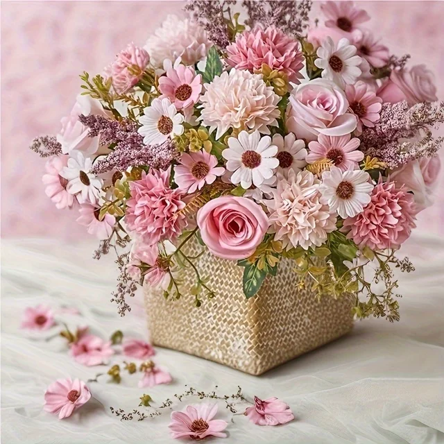 1/3/5pcs Rose Hydrangea Daisy Artificial Flowers