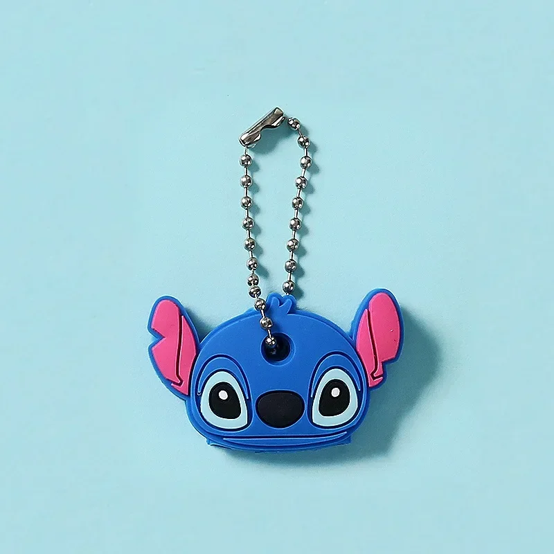 Key Caps Covers Cartoon Cat Minnie Mickey Silicone Stitch Car Disney Ring Holder Women