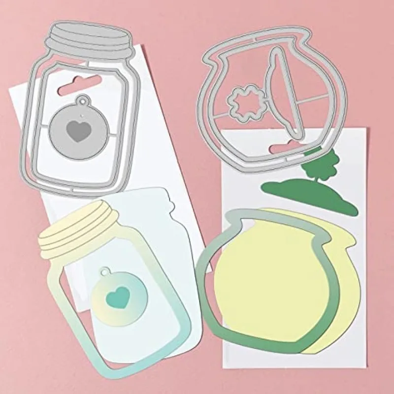 행운의 잔디 항아리 커팅 다이, 성 패트릭의 날 테마, 탄소강 다이 컷, DIY 공예 엠보싱 스텐실, 4 개