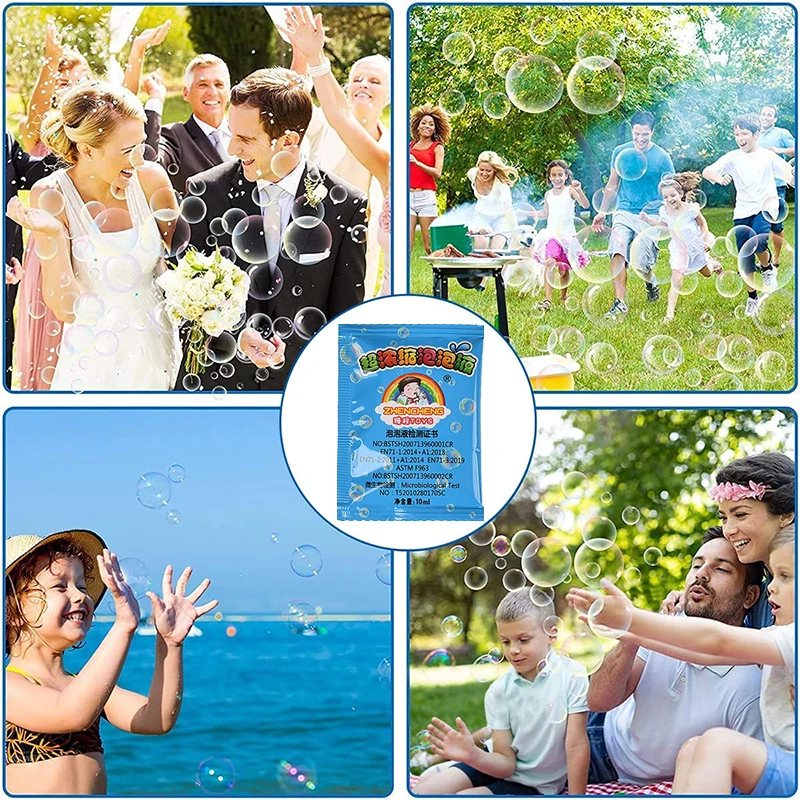 10 Pcs Bubbles Liquid New 100ml Concentrate Soap Water Bubble Gun Accessories Soap Bubble Liquid Bubble Refills Set 6