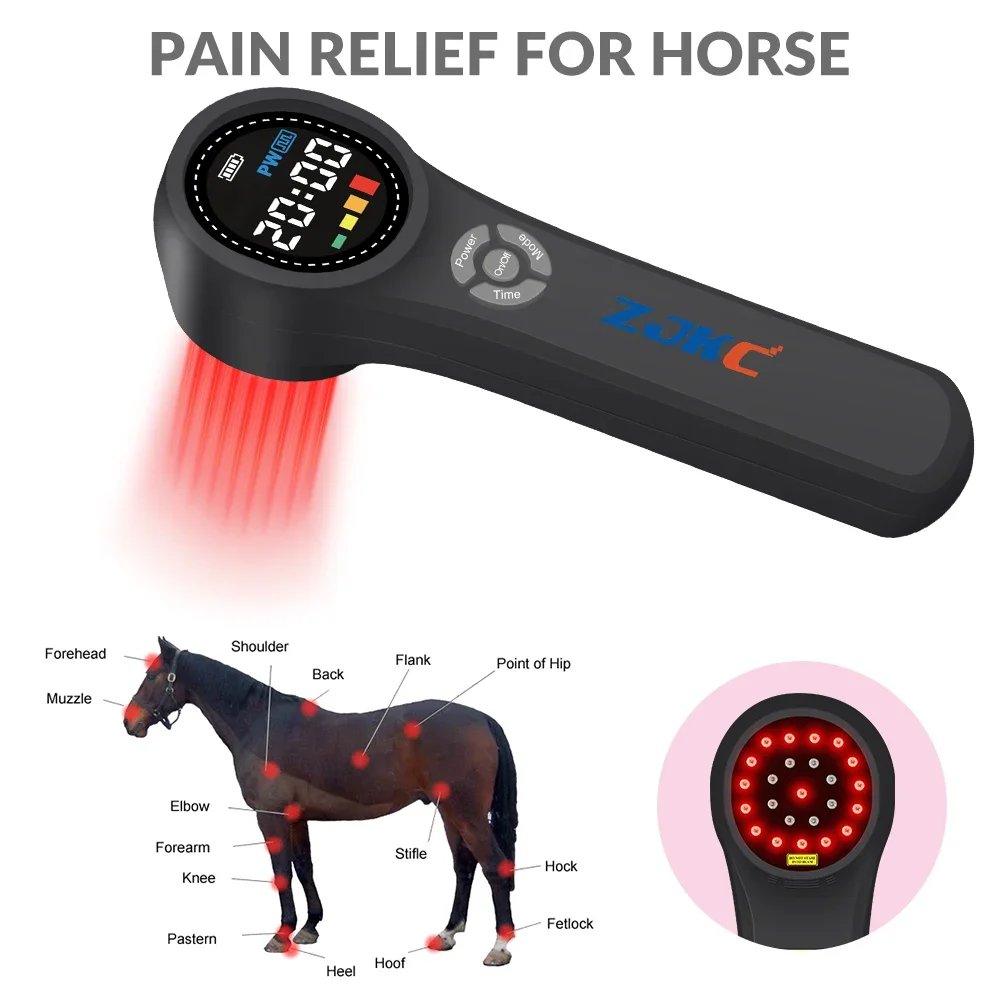 ZJKC 1760mW Cold Laser Therapy Device for Pets LLLT Laser Therapy High Power 980nm 810nm 660nm for Arthritis Body Pain Relief zjkc 660nm×16 810nm×4 980nm×4 lllt cold laser therapy device for knee wrist back muscle pain relief for arthritis tennis elbow