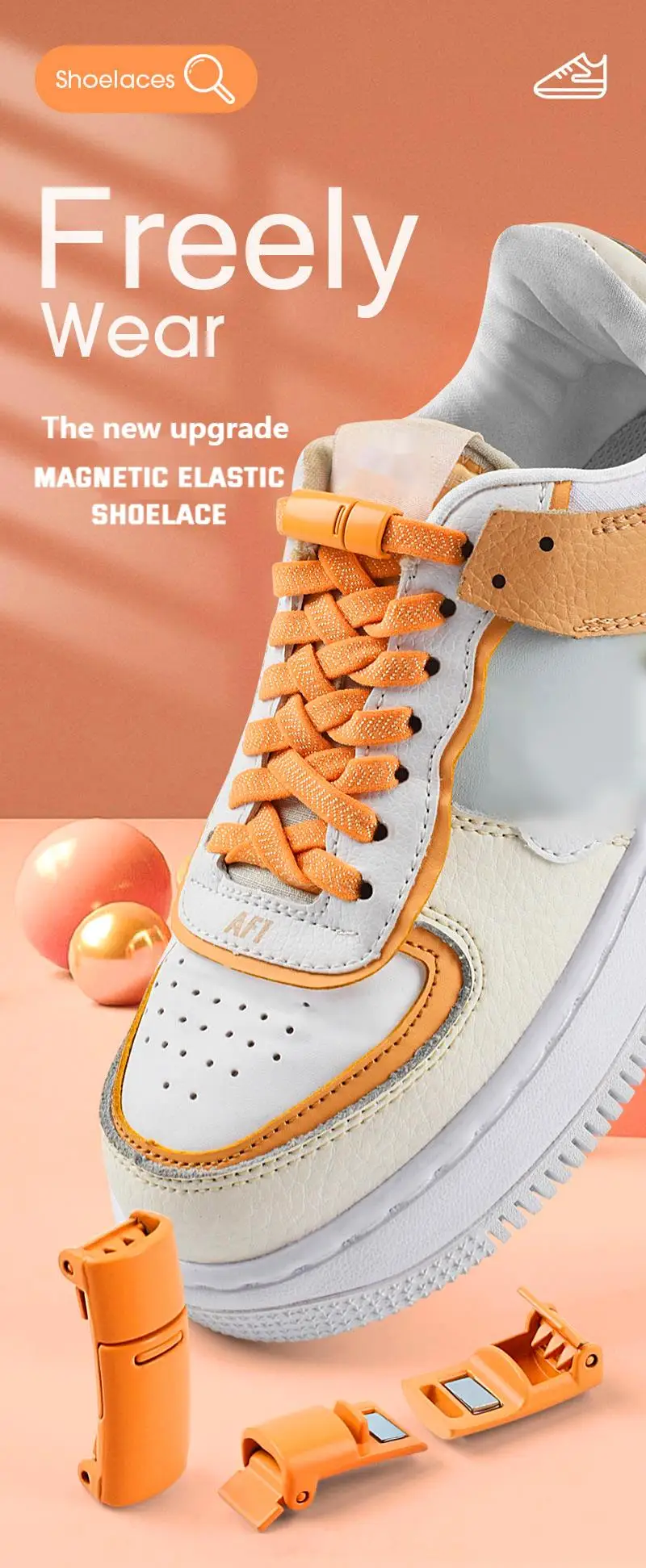 Magnetverschluss-Schnürsenkel ohne Bänder, bunte elastische Schnürsenkel, Sneakers, ohne Krawatte, Schnürsenkel für Kinder und Erwachsene, flache Schnürsenkel, Gummibänder – Detail 11