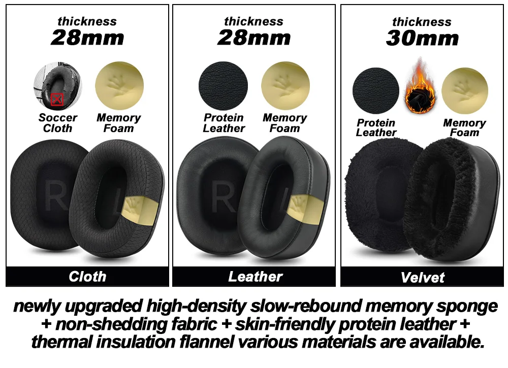Earphone pads For Xiaomi Youth Edition Bluetooth headset replacement Earpads Mesh cloth Memory Covers Sponge