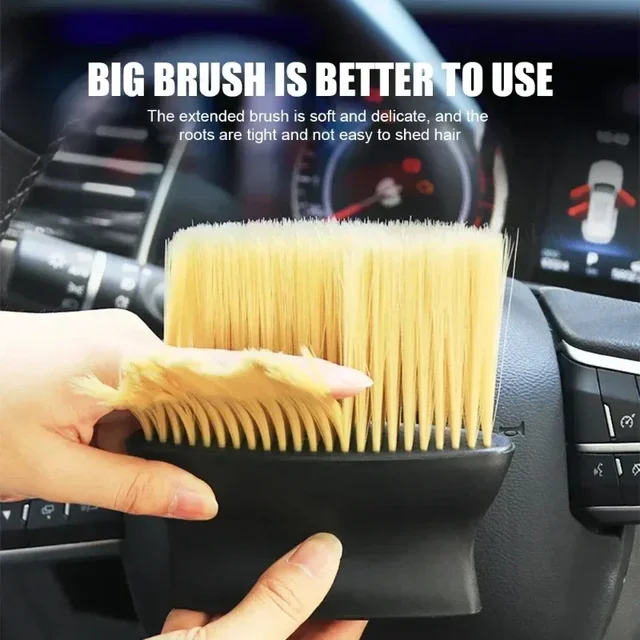 1 brosse de dépoussiérage sortie de climatiseur lavage de voiture artefact de poussière brosse de dépoussiérage outil de nettoyage brosse douce voiture Supp 1