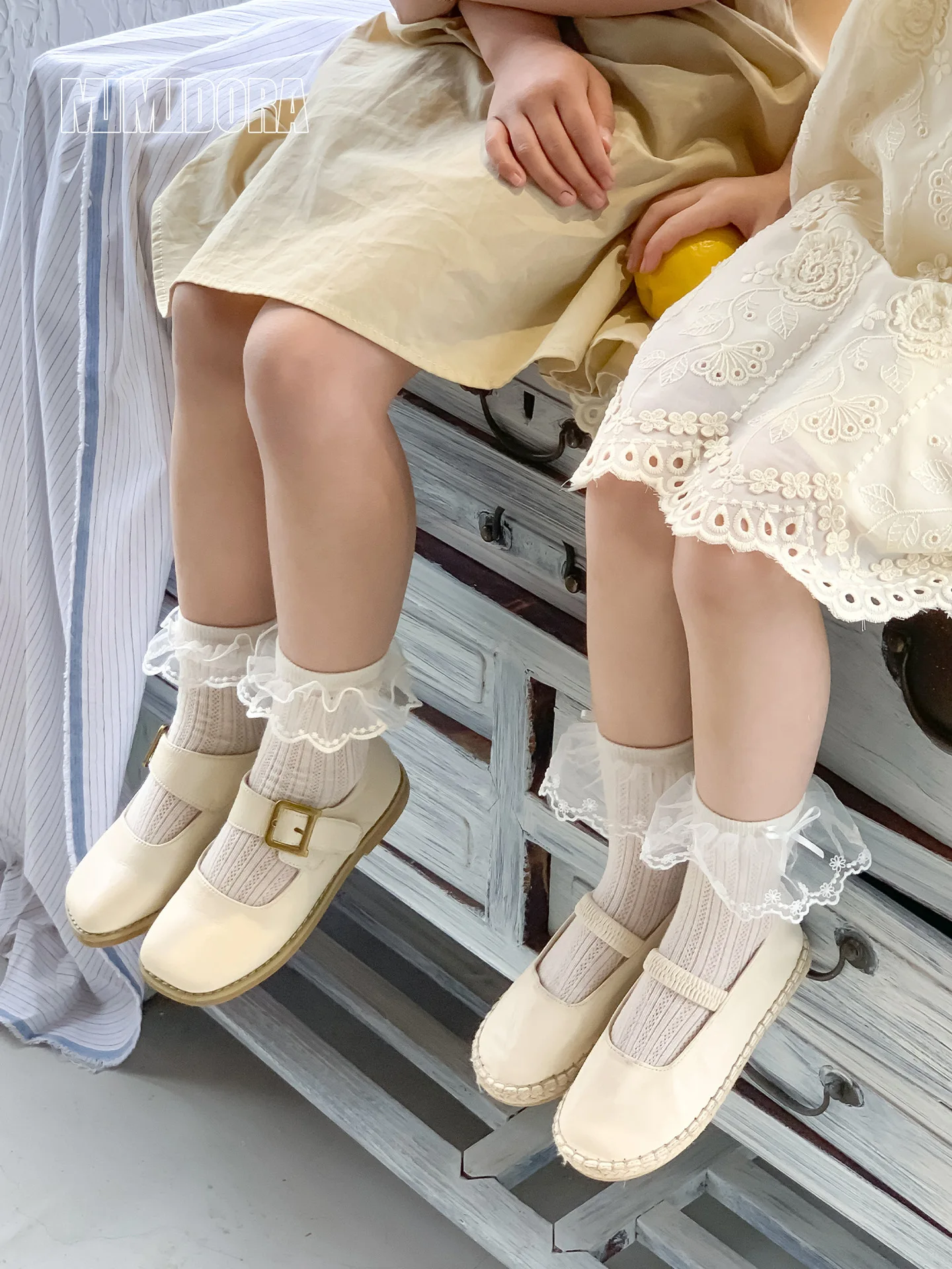 

Детские носки, новинка 2024, летние тонкие кружевные танцевальные носки средней длины с бантом для девочек, милые сетчатые хлопковые белые носки принцессы для девочек