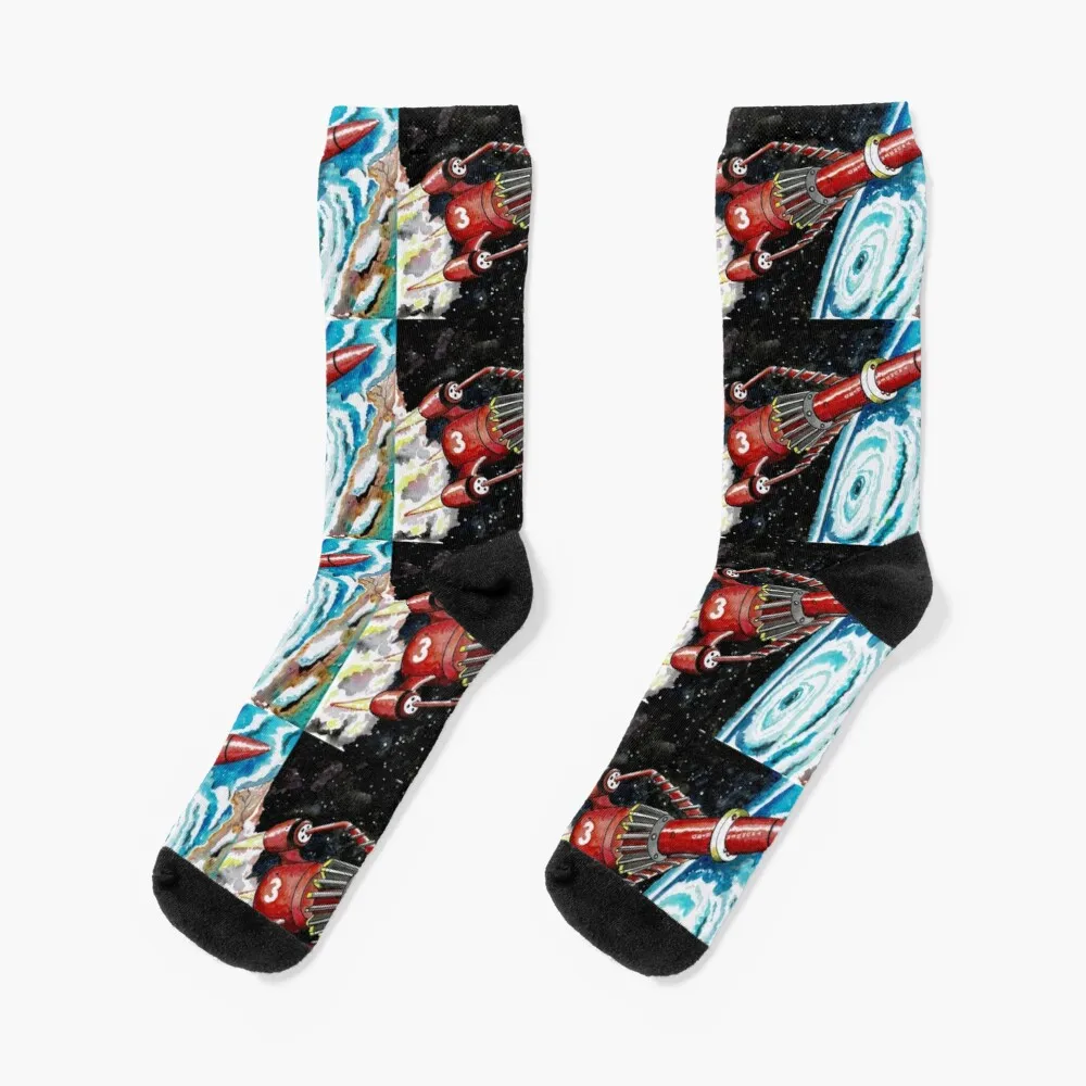 Thunderbird 3 from Thunderbirds Socks Socks Man Sport Funny Gift