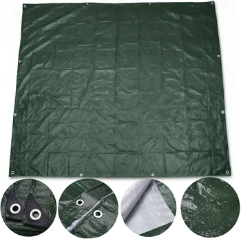 Heavy Duty Tarp Waterproof Anti-UV Tarpaulin Outdoor Cover with Grommets for Patio Furniture Wood Roof Camping Car Rain Protect