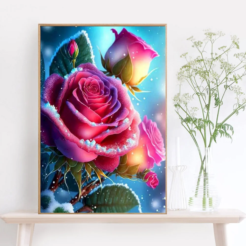 5D Diamond Painting Welcome Friends Flowers Kit - Bonanza Marketplace