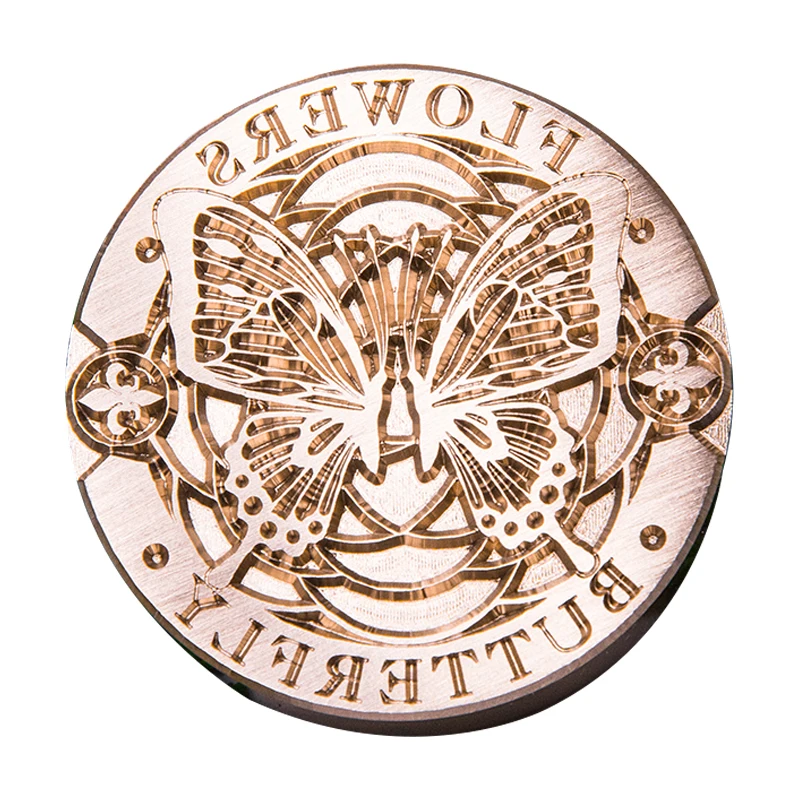 Brass Butterfly Wedding Seal Stamp for Stationery and Cards