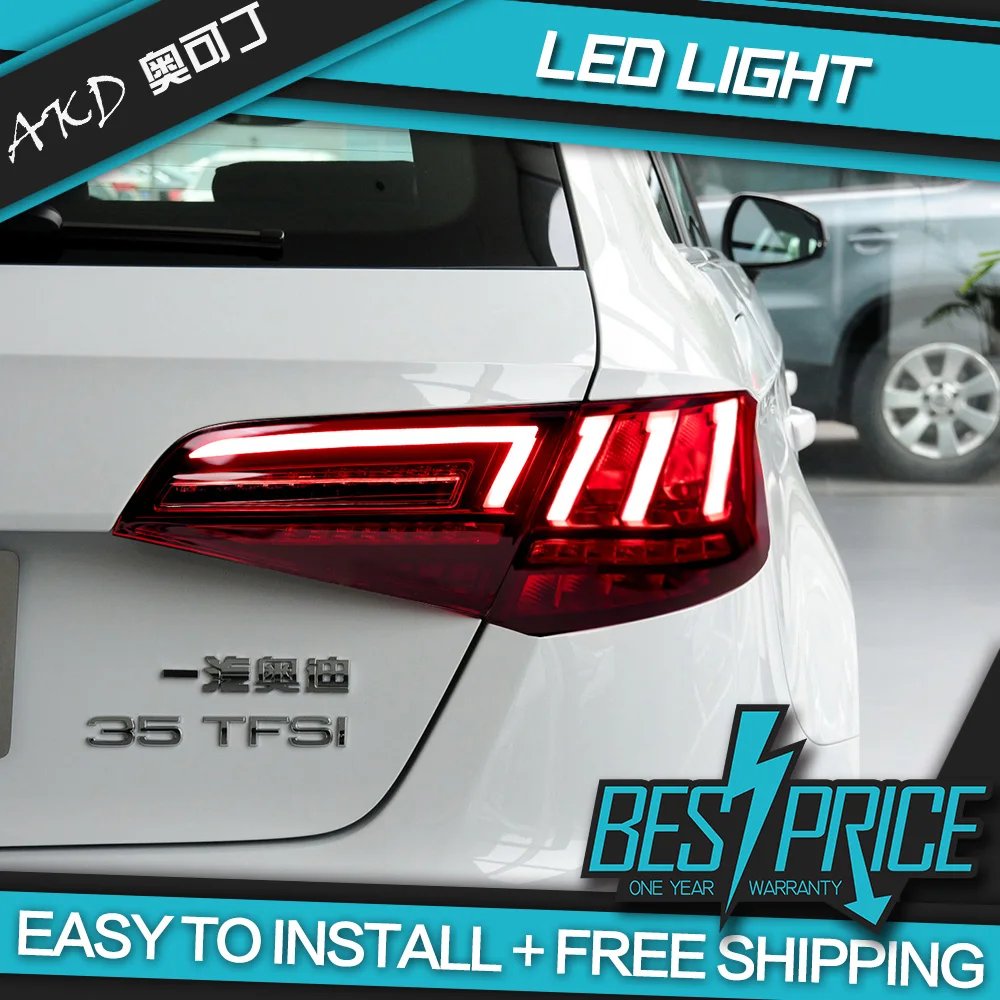 

AKD Rear Lights for A3 LED Tail Light 2013-2020 S3 Sportback Rear Lamp DRL Dynamic Signal Reverse Automotive Accessories