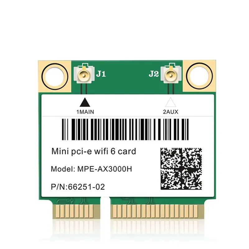 N67R--Wifi 6 MPE-AX3000H 2974Mbps 무선 하프 미니 PCI-E Wifi 카드 블루투스 5.0 듀얼 밴드 2.4G/5G Wlan 네트워크 카드 어댑터,W
