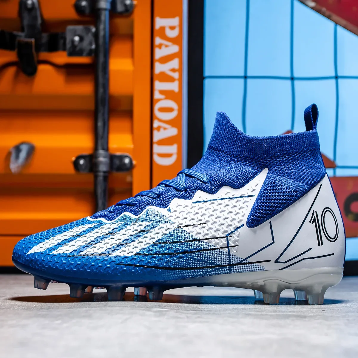 Football Shoes Men Soccer Shoes High Ankle Football Boots Training Sport Futsal Comfortable Cleats FG/TF Match Sneakers
