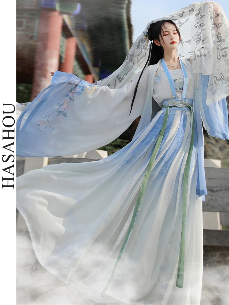 

Cosplay Hanfu Fairy Princess Costume Traditional Chinese Costume Original Tang Dynasty Improved Hanbok Folk Dance Dress Suit