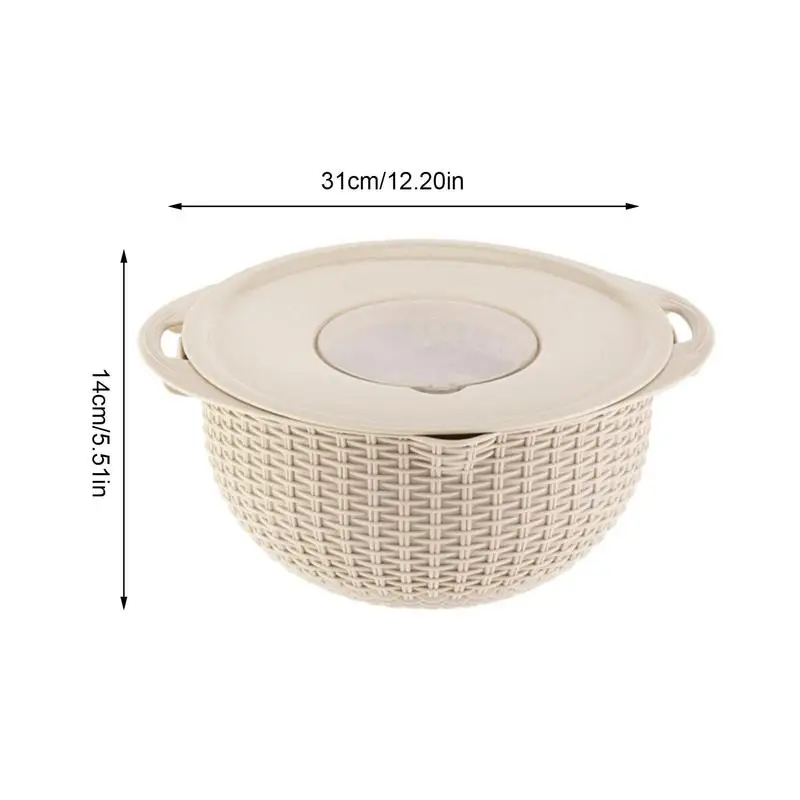 Multifunctional Colander Bowl Vegetable Slicer Grater Drain Basket Stainless Steel Rotating Strainer Bowl set Kitchen Gadgets - Image 6
