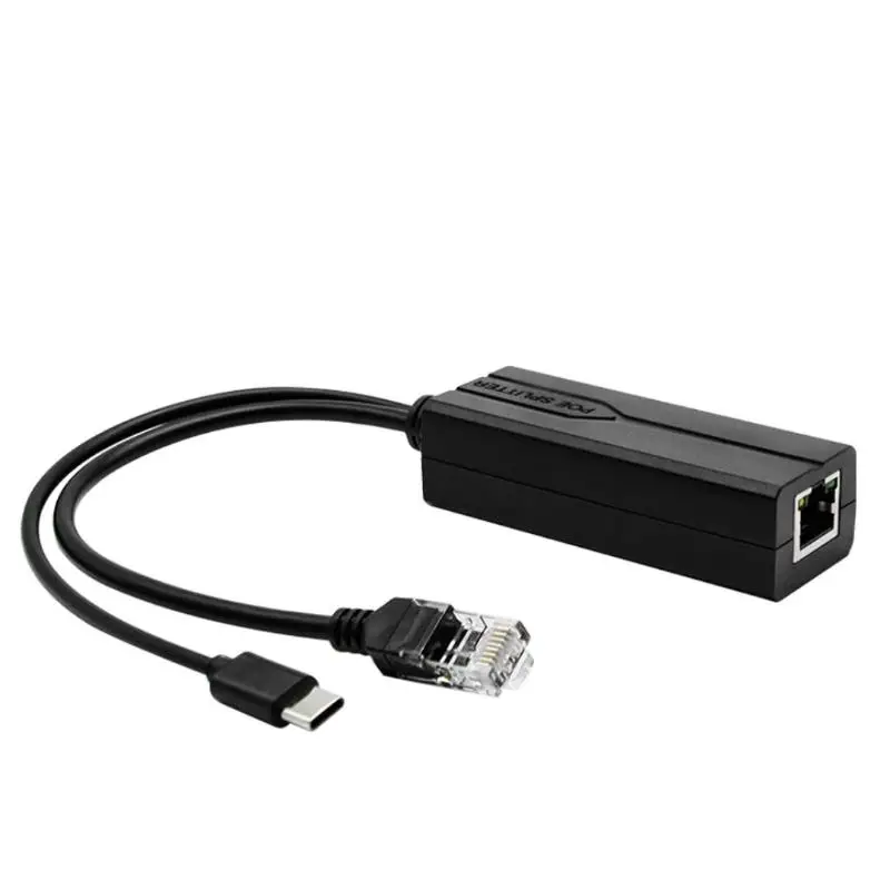(여름4) 1개 48V  5V 마이크로 USB Type-C POE 분배기 100/1000Mbps 기가비트 POE 카메라 인젝터 전원 공급 장치(화웨이 Hikvision용)