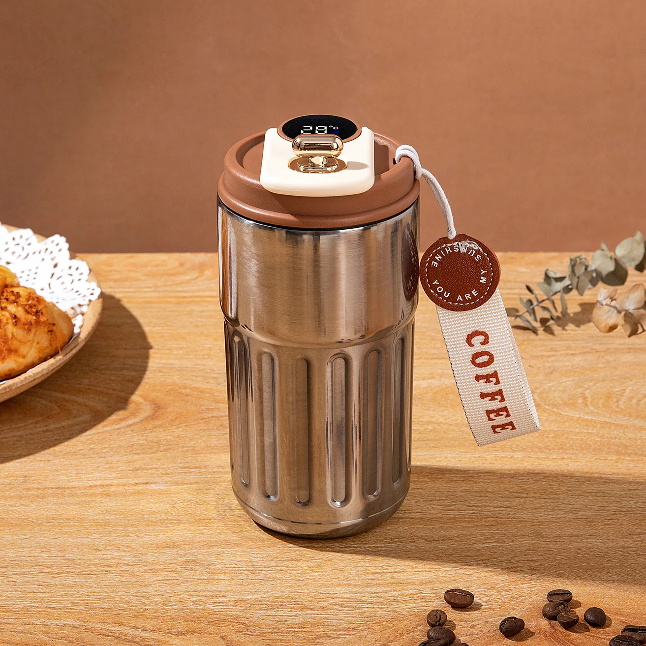 LED Temperature Display Smart Thermos Bottle