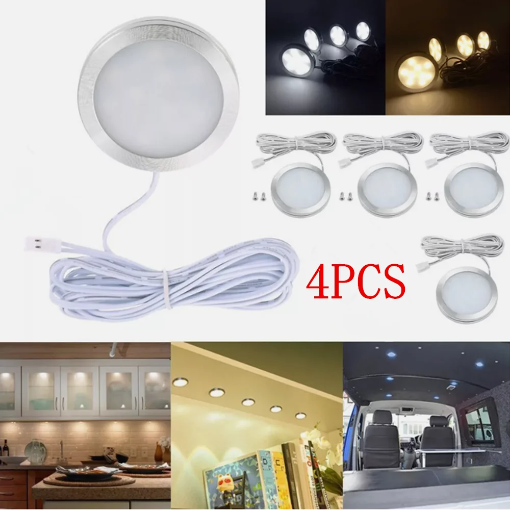 4PCS RV Interior LED Lights Recessed Ceiling Cabinet Lamp Camper ...