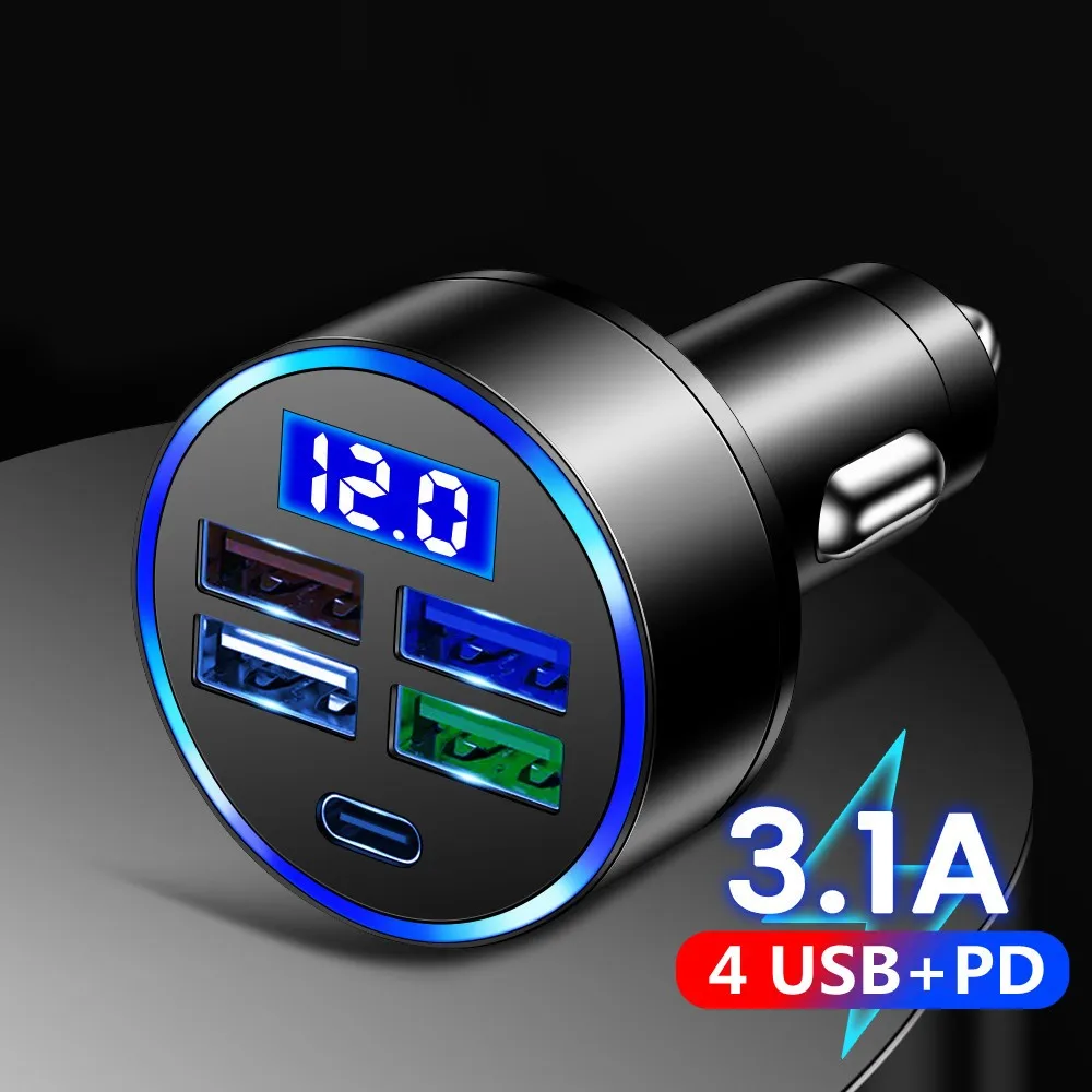 Car Charger Pd Usb Fast Charging Type C Usb Phone Adapter In Car For
