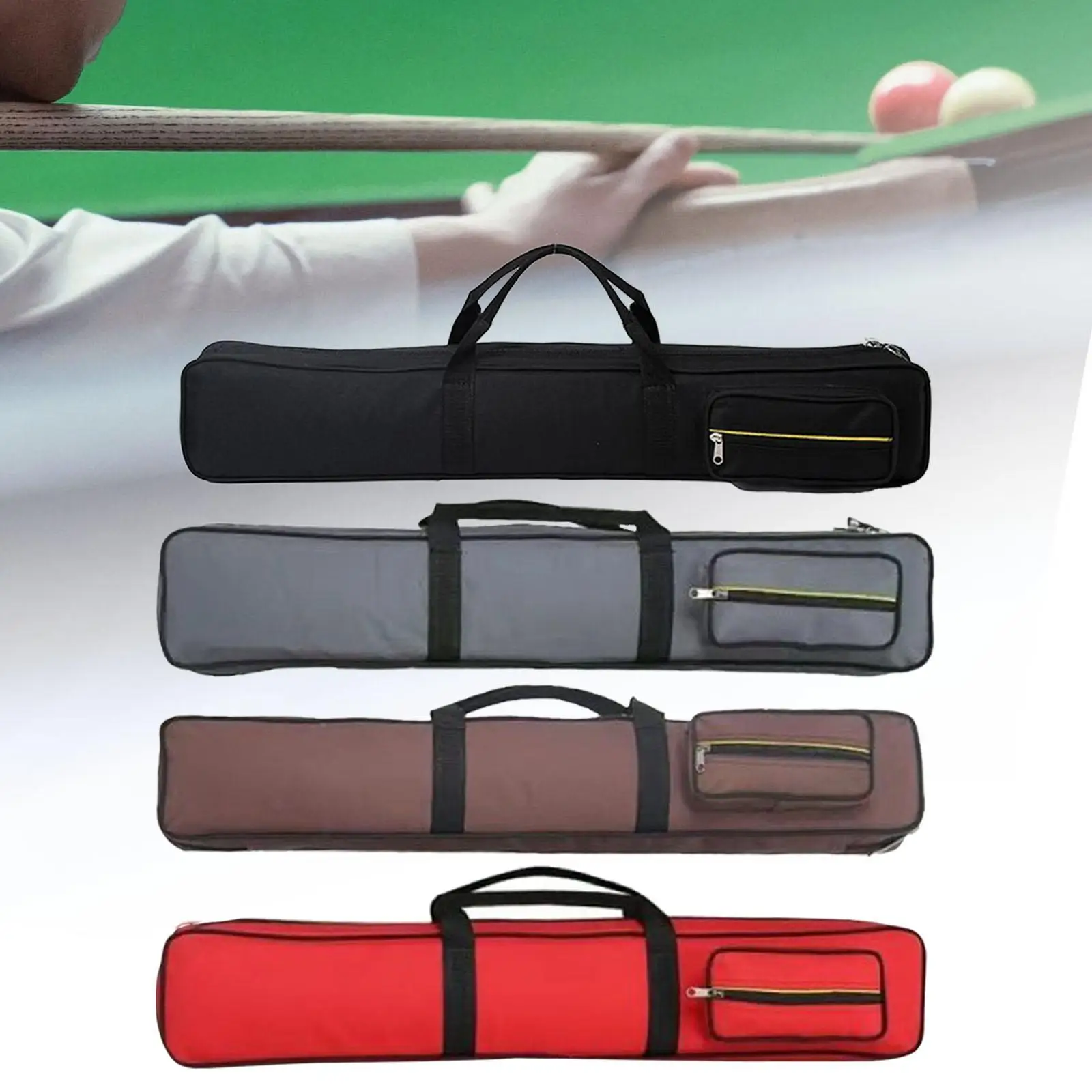 Billiards Pool Case Pool Cue Bag 1/2 Cue Case Protector Oxford Cloth Carrier Billiard Rod Storage Bag Pool Cue Storage Pouch