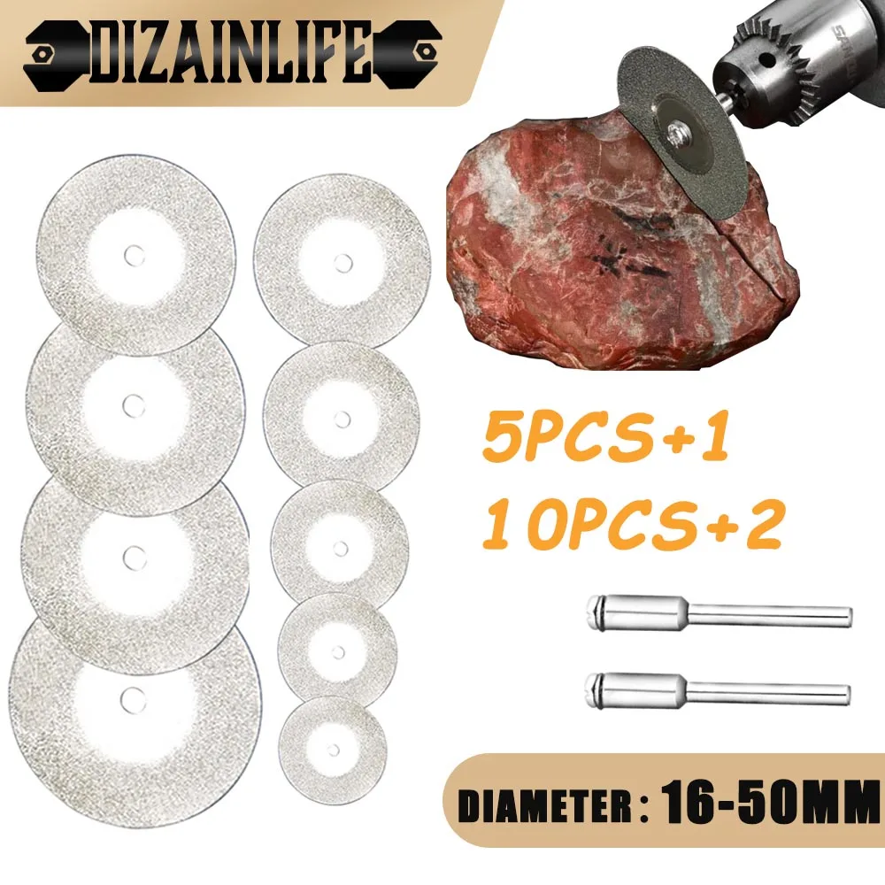 Mini Diamond Cutting Disc Circular Saw Blade Set for Dremel Drill Rotory Tools Accessories Diamond Grinding Wheel Abrasive Disc