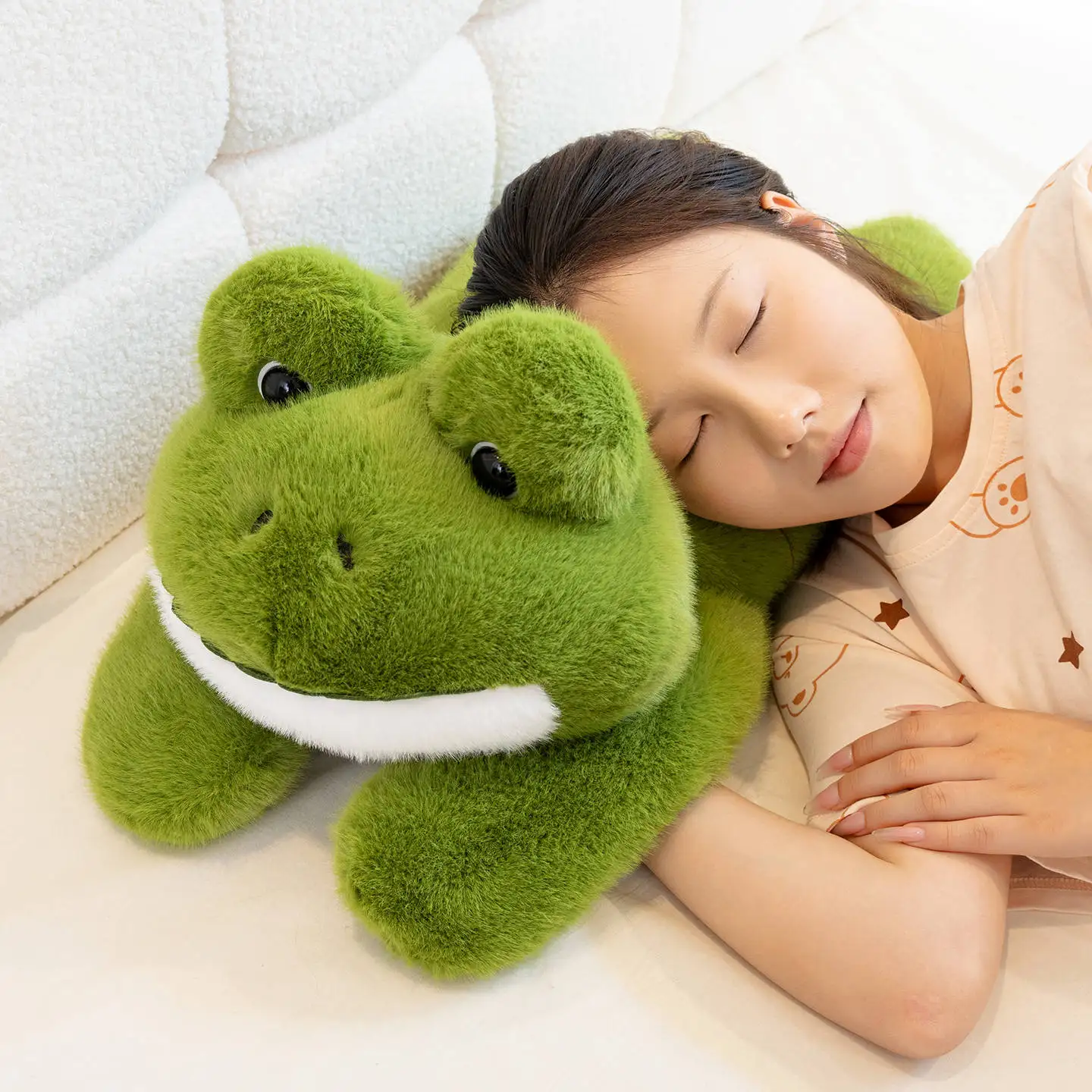 New Simulation Giant Frog Plush Toy Stuffed Animals Plushies Green Lying Frogs Throw Pillow Cushion Home Deco For Kids Gift