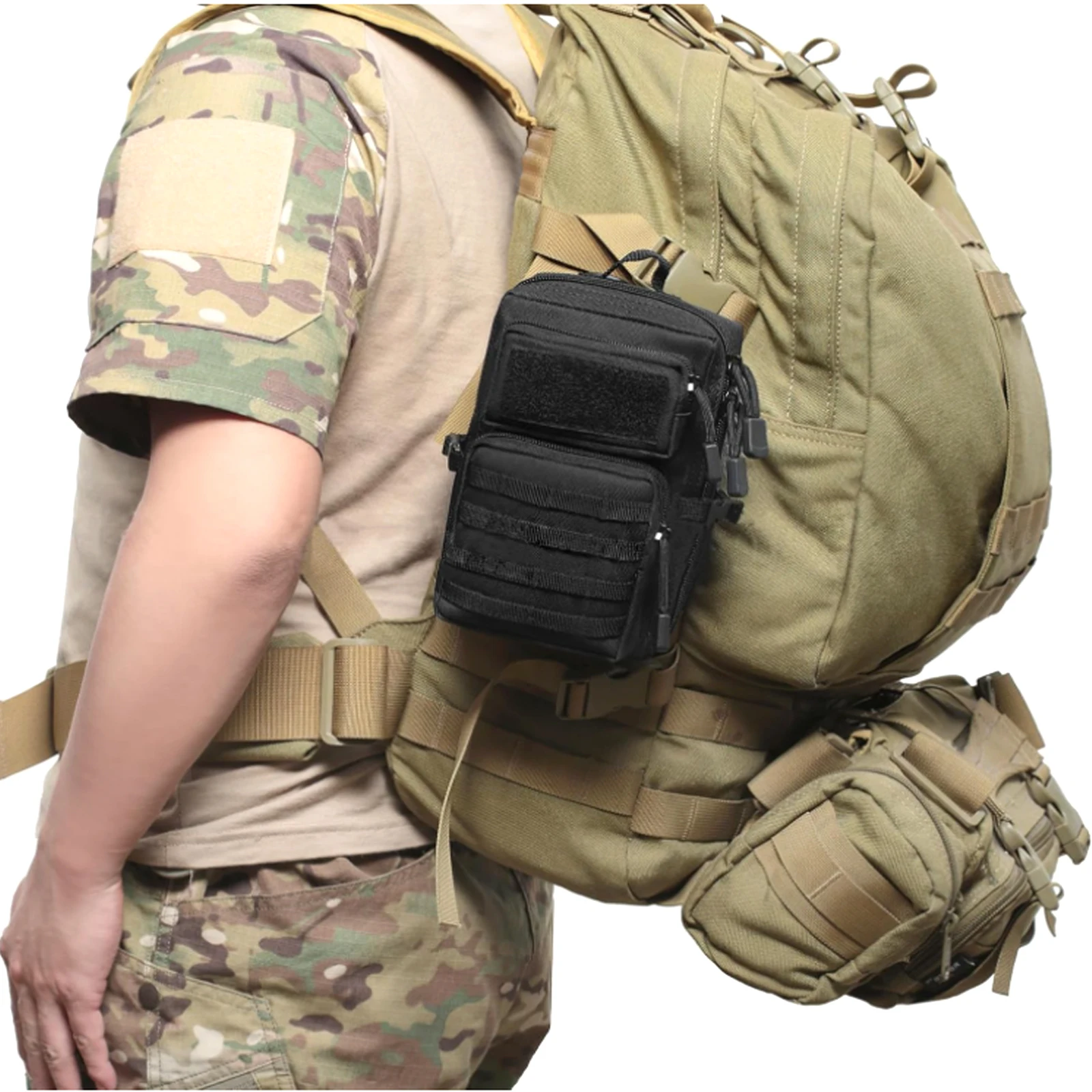 Belt Bag Molle Bag Tactical Bag Mobile Phone Outdoor Sports Cycling Hiking Nylon High Quality Waterproof 6