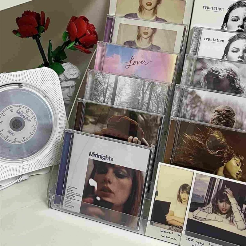 유명 가수 CD 잡지 애니메이션 소품 정리대 수납 홈 데코레이션 디스플레이 캐비닛 아크릴 CD 앨범 디스플레이 랙
