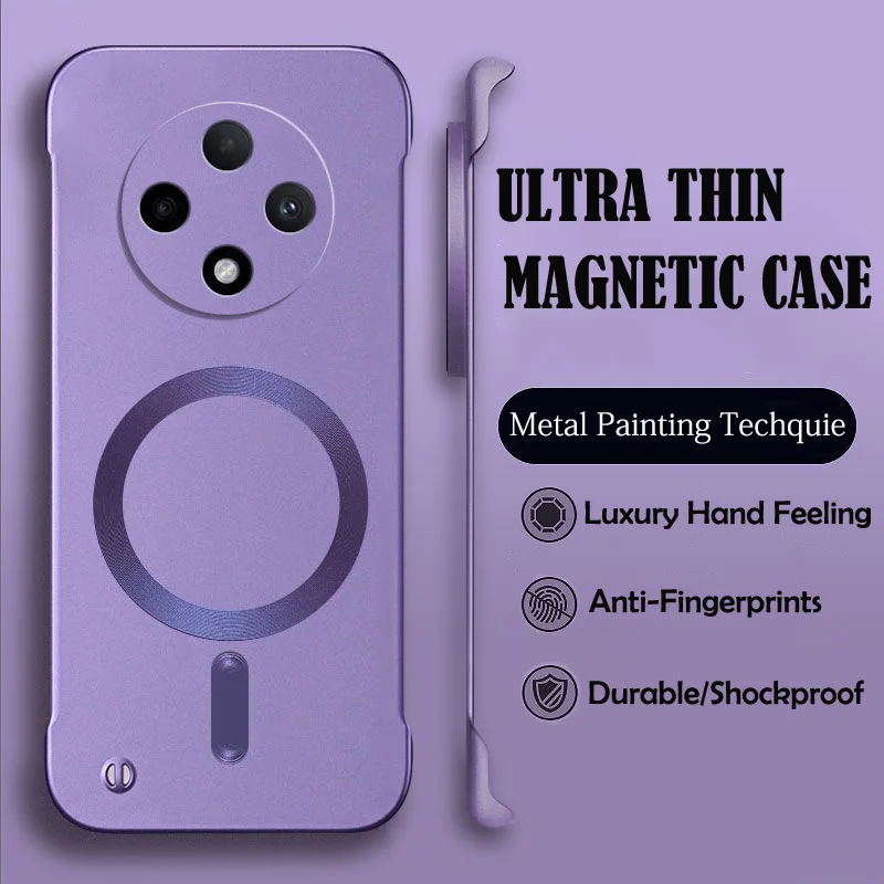 Luxury Magnetic Magsafe Wireless Charging Phone Case with Protective Bumper